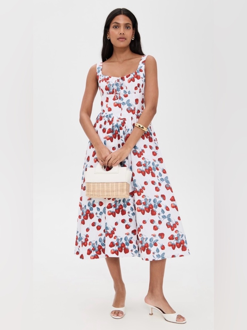 NWT Reformation Balia Linen Dress in Strawberry Jam